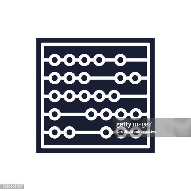 solid vector icon for abacus - abacus stock illustrations