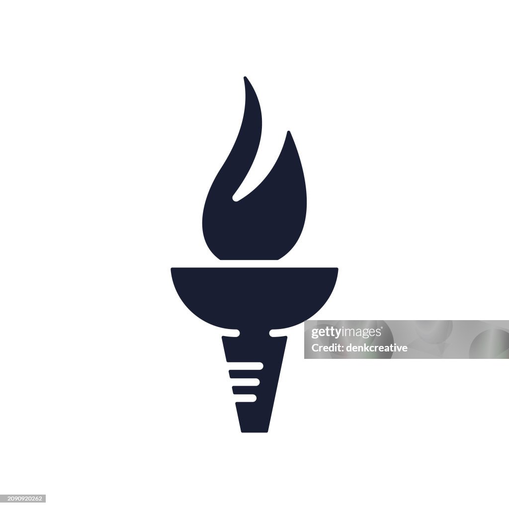 Solid Vector Icon for Torch