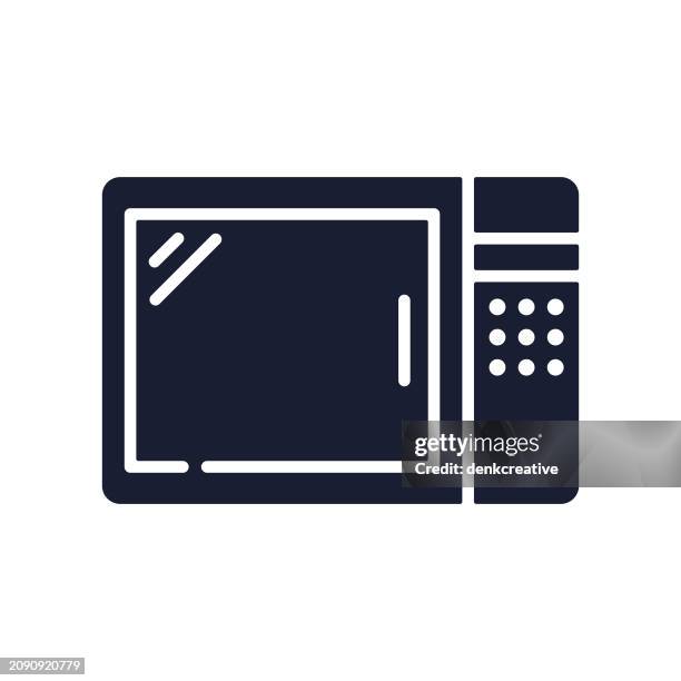 solid vector icon for microwave - air fryer stock illustrations
