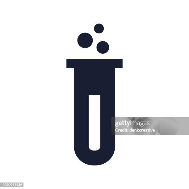 solid vector icon for experiment - beaker isolated stock illustrations