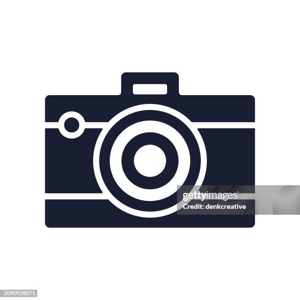 solid vector icon for digital camera - photo shoot vector stock illustrations