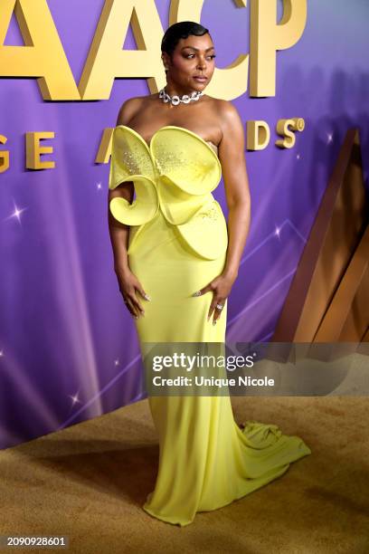 Taraji P. Henson attends the 55th Annual NAACP Awards at Shrine Auditorium and Expo Hall on March 16, 2024 in Los Angeles, California.