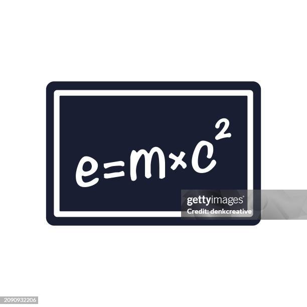 einfarbiges vektorsymbol für den bildungsbereich - algebra stock-grafiken, -clipart, -cartoons und -symbole