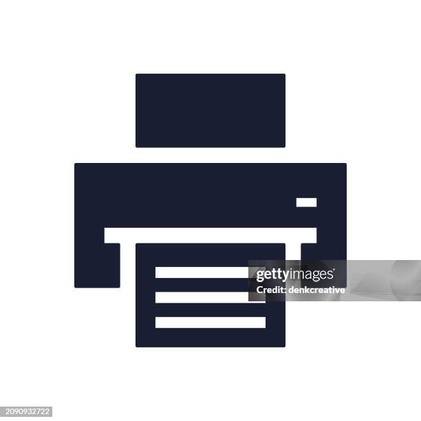 illustrations, cliparts, dessins animés et icônes de icône vectorielle solide pour l’impression - photocopieuse