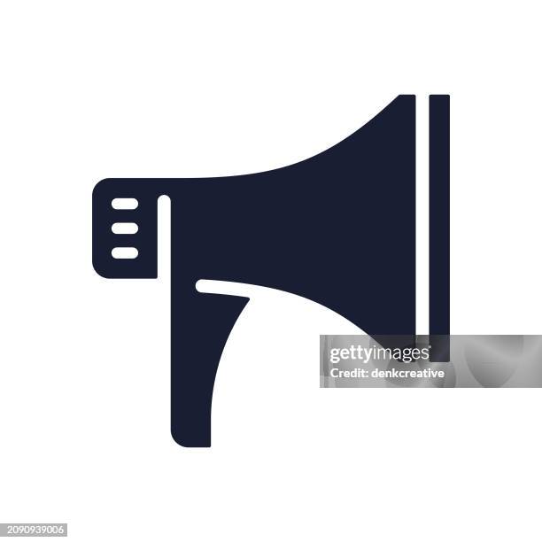 solid vector icon for megaphone - speaker series stock illustrations