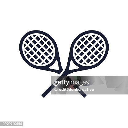 Solid Vector Icon for Tennis Racket Solid Vector Icon for Tennis Racket