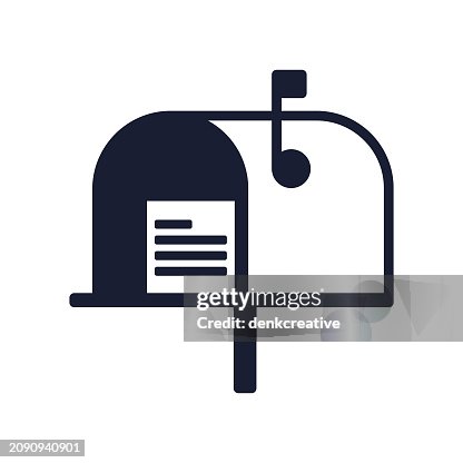 Solid Vector Icon for Mailbox Solid Vector Icon for Mailbox
