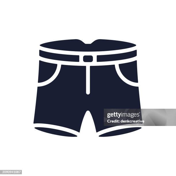solid vector icon for short pants - short pants stock illustrations