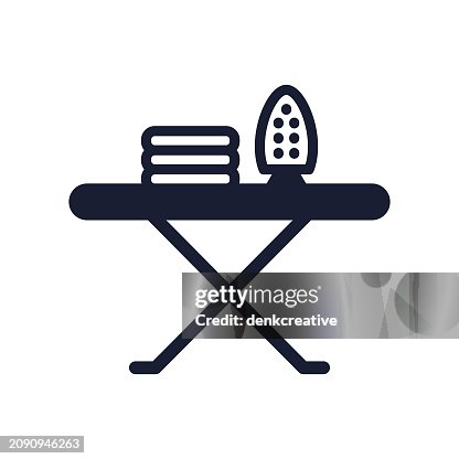 Solid Vector Icon for Ironing Board Solid Vector Icon for Ironing Board