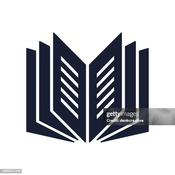 stockillustraties, clipart, cartoons en iconen met solid vector icon for book pages - app store logo