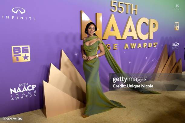 Kerry Washington attends the 55th Annual NAACP Awards at Shrine Auditorium and Expo Hall on March 16, 2024 in Los Angeles, California.