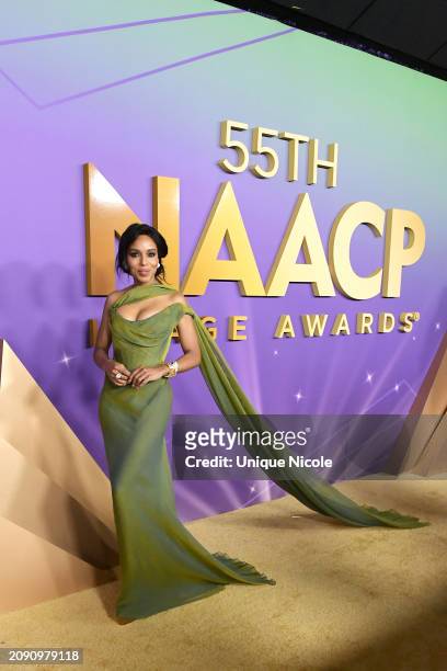 Kerry Washington attends the 55th Annual NAACP Awards at Shrine Auditorium and Expo Hall on March 16, 2024 in Los Angeles, California.