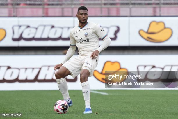 Jesiel of Kawasaki Frontale in action during the J.LEAGUE MEIJI YASUDA J1 4th Sec. Match between Kashima Antlers and Kawasaki Frontale at Kashima...