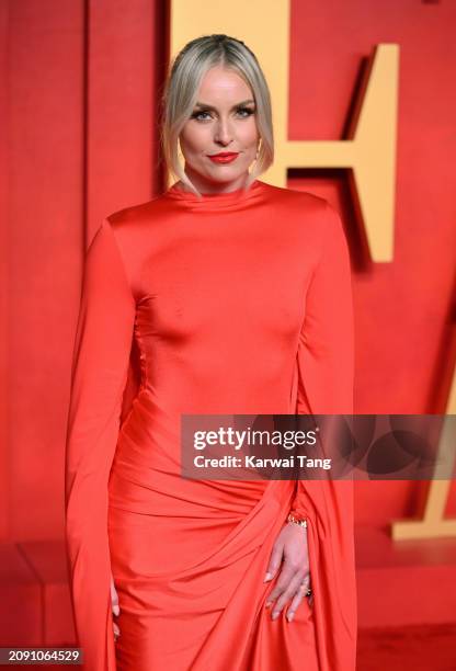 Lindsey Vonnattends the 2024 Vanity Fair Oscar Party hosted by Radhika Jones at the Wallis Annenberg Center for the Performing Arts on March 10, 2024...