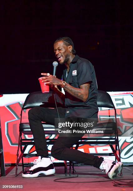 Comedian D.C. Young Fly performs Onstage during "We Them One's Comedy Tour" at State Farm Arena on March 16, 2024 in Atlanta, Georgia.