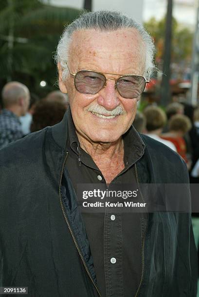 Marvel Comics creator of "The Hulk" Stan Lee attends the world premiere of the movie "The Hulk" at Universal Studios on June 17, 2003 in Universal...