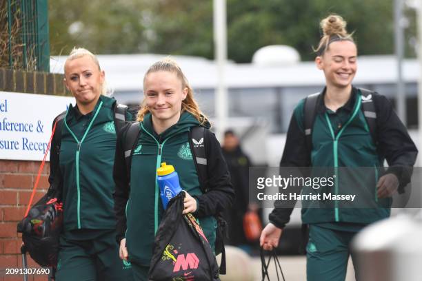 Katie Barker of Newcastle United arrives for the FAWNL Northern Premier Division match between Wolverhampton Wanderers Women and Newcastle United...