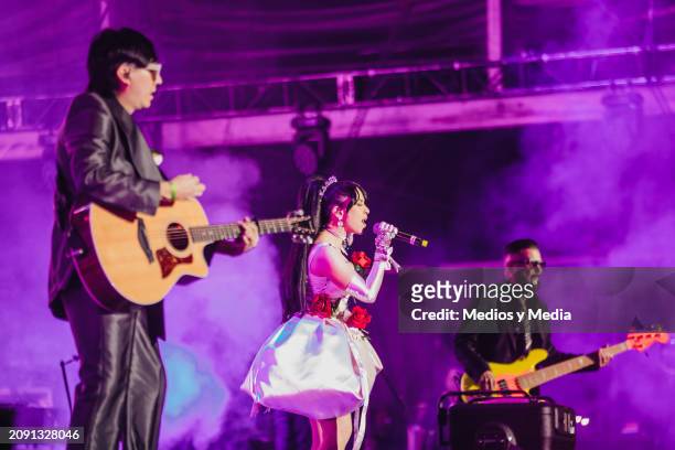 Belanova performs during the first day of Vive Latino 2024 festival at Autodromo Hermanos Rodriguez on March 16, 2024 in Mexico City, Mexico.