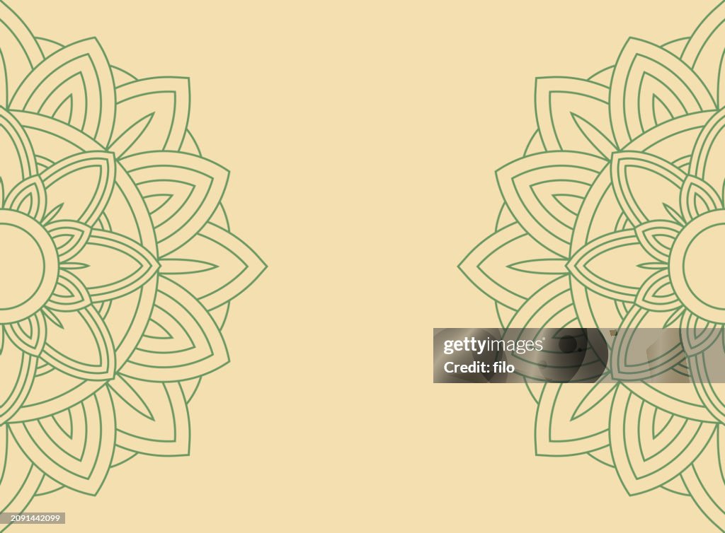 Blossom Mandala Shape Abstract Background