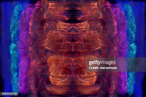 inferno pattern - aztec stock illustrations