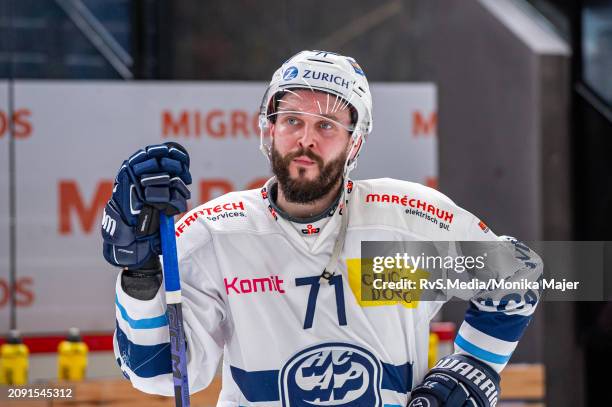 Jesse Virtanen of HC Ambri-Piotta looks on after the National League match between Lausanne HC and HC Ambri-Piotta at Vaudoise Arena on February 23,...