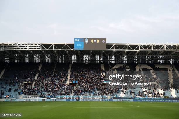 General view inside the stadium as the match being postponed due to Joe Barone, CEO of ACFC Fiorentina suffering a heart attack during the Serie A...