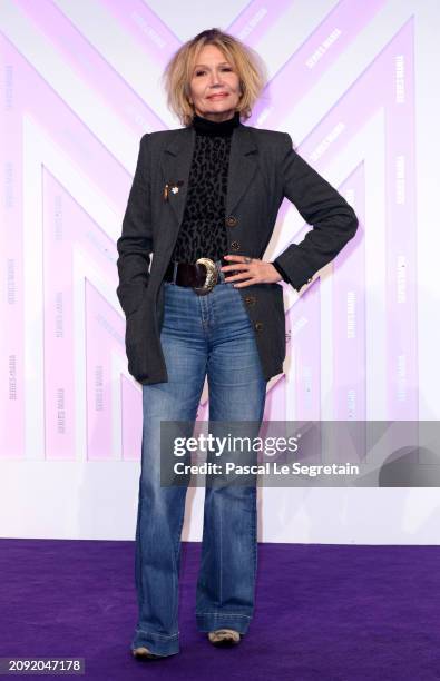 Clémentine Célarié attends Day Three of the Series Mania Festival on March 17, 2024 in Lille, France.