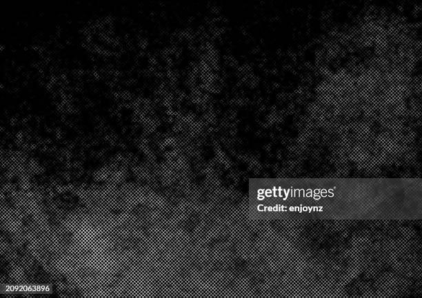 grunge half tone textured squares pattern - gray concrete texture stock illustrations