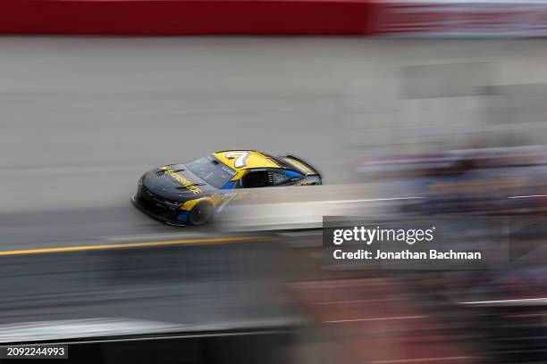 Corey LaJoie, driver of the Gainbridge Chevrolet, drives during the NASCAR Cup Series Food City 500 at Bristol Motor Speedway on March 17, 2024 in...