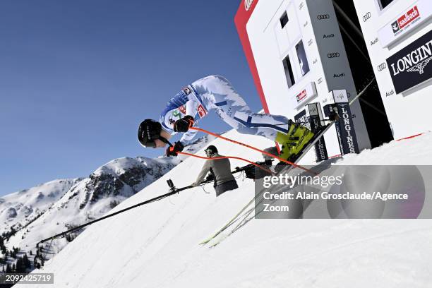 Elian Lehto of Team Finland at the start during the Audi FIS Alpine Ski World Cup Finals Men's and Women's Downhill Training on March 20, 2024 in...