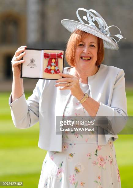 Yvonne Fovargue, Member of Parliament for Makerfield, after being made a Commander of the Order of the British Empire during an investiture ceremony...