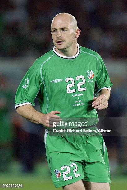June 11: Lee Carsley of Republic Of Ireland running during the FIFA World Cup Finals 2002 Group E match between Saudi Arabia and Republic Of Ireland...