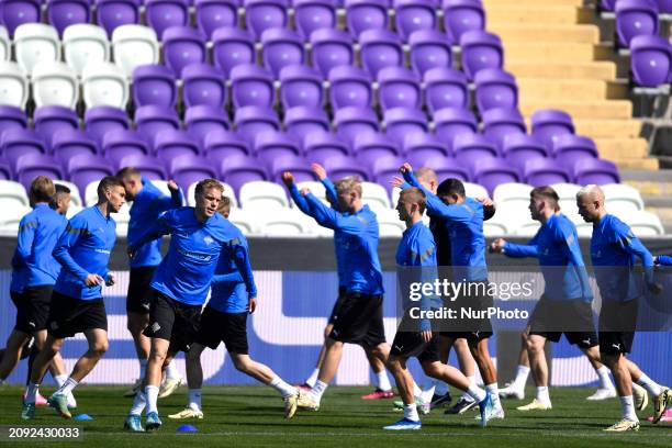 Iceland players among them Albert Gudmundsson, Hakon Arnar Haraldsson, Kristian Hlysson, Ingi Ingason, Isak Johannensson, Arnor Sigurdsson of Iceland...