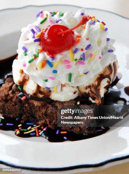 Brownie sundae at Sciortino's, formerly the Miss Albany Diner, on Broadway in Albany Saturday Jan 12, 2013.