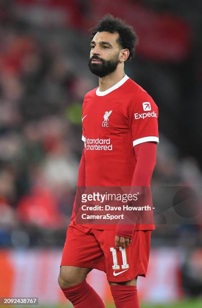 Liverpool's Mohamed Salah during the UEFA Europa League 2023/24 round of 16 second leg match between Liverpool FC and AC Sparta Praha at Anfield on...