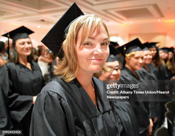 Andria Prouty of South Glens Falls during Empire State College commencement exercises for online students at the Saratoga Springs City Center...