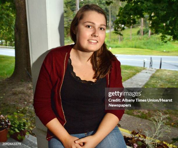 Skidmore freshman Olivia Cox at her family home Saturday Sept. 20 in Niskayuna, NY. She and her family traveled to Peru so that Olivia could undergo...