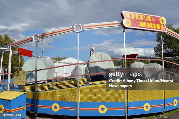 Rides at Hoffman's Playland await dismantling as the announcement that the park will move to property adjacent to Huck Finn's Warehouse in Albany...