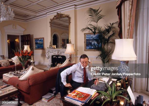 Italian entrepreneur and international businessman Riccardo Mazzucchelli , the former husband of Ivana Trump , at his home in London on 10th July .