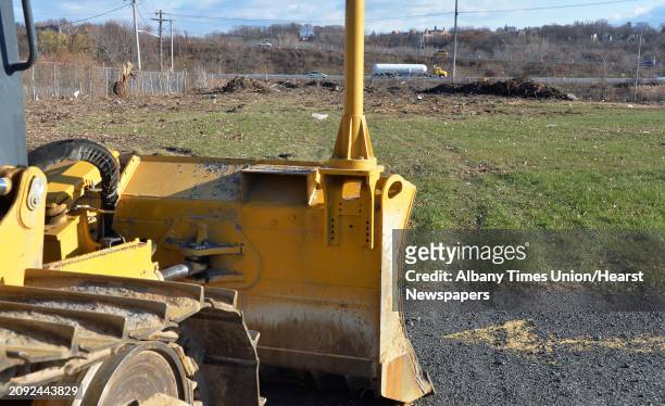 Ground is cleared along Route 787 near Huck Finn's Warehouse for the relocation of Hoffman's Playland Friday Nov. 21 in Albany, NY.