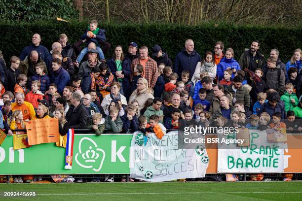 Fans of The Netherlands during the Training session of the Netherlands National Football Team at KNVB Campus on March 18, 2024 in Zeist, The...