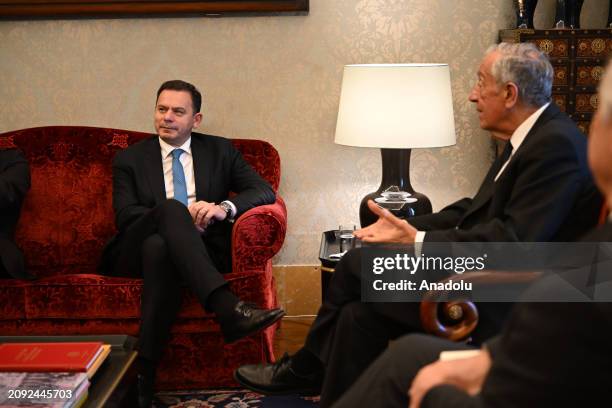 President of Portugal, Marcelo Rebelo de Sousa meets with Luis Montenegro , leader of Social Democratic Party and the Democratic Alliance coalition...