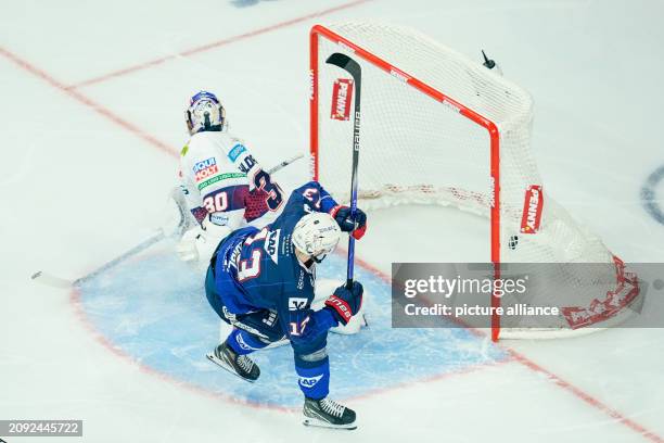 March 2024, Baden-Württemberg, Mannheim: Ice hockey: DEL, Adler Mannheim - Eisbären Berlin, championship round, quarter-finals, matchday 2....