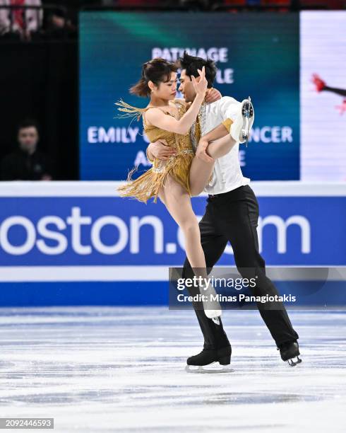 Emily Chan and Spencer Akira Howe of the United States of America compete in the Pairs Short Program during the ISU World Figure Skating...