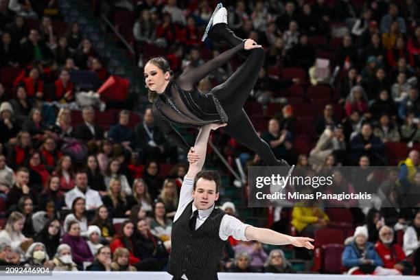 Maria Pavlova and Alexei Sviatchenko of Hungary compete in the Pairs Short Program during the ISU World Figure Skating Championships at the Bell...