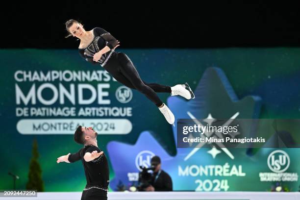 Annika Hocke and Robert Kunkel of Germany compete in the Pairs Short Program during the ISU World Figure Skating Championships at the Bell Centre on...