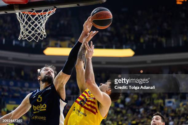 Nicolas Laprovittola, #20 of FC Barcelona in action during the Turkish Airlines EuroLeague Regular Season Round 30 match between Fenerbahce Beko...