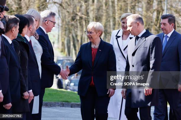 Slovenian president Nataa Pirc Musar meets the Polish delegation at the Brdo Castle near Kranj. President of Poland, Andrzej Duda was on a two-day...