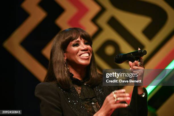 Shaznay Lewis performs at the "Rise Up For The Roundhouse" fundraising gala at The Roundhouse on March 20, 2024 in London, England.