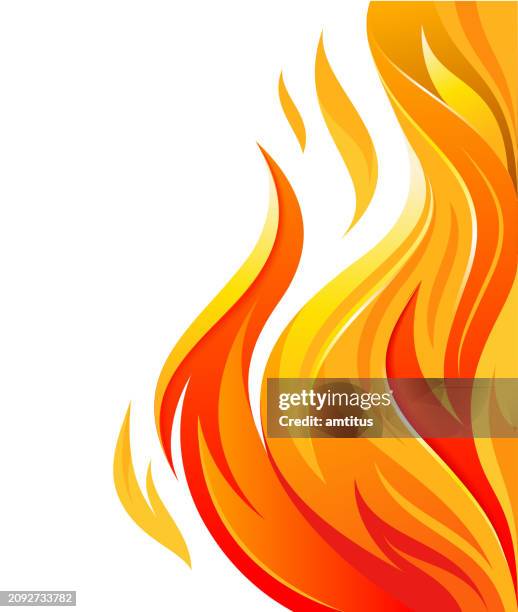 stockillustraties, clipart, cartoons en iconen met fire template - vlammen
